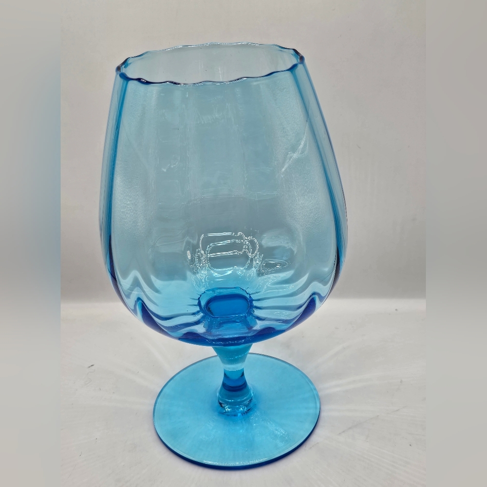 Large Empoli Glass Turquoise Snifter